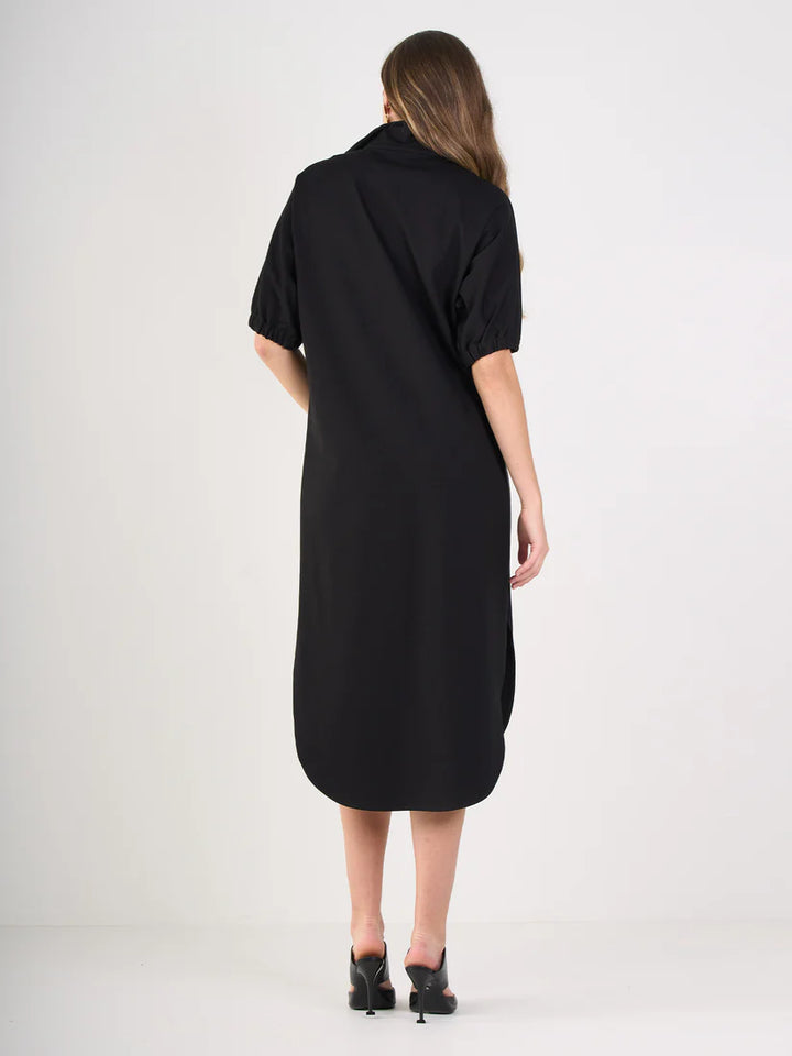 Emily Mccarthy Poppy Caftan in Black Ponte