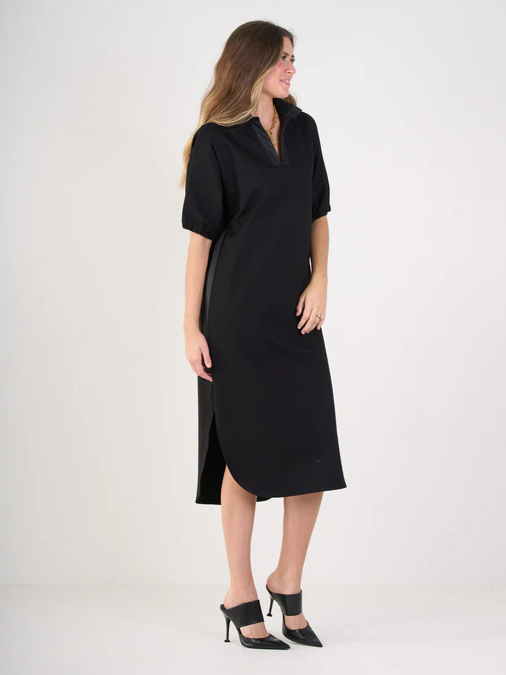 Emily Mccarthy Poppy Caftan in Black Ponte