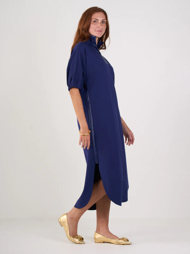 Emily Mccarthy Poppy Caftan in Navy Ponte