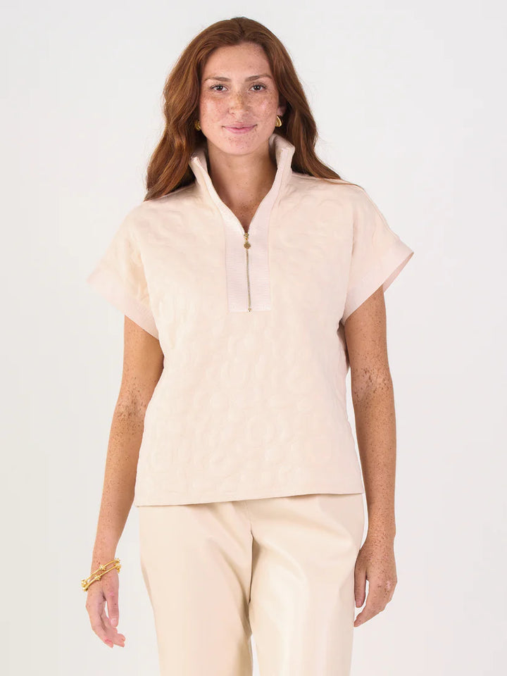 Emily McCarthy Poppy Pullover in Sandstone Cheetah