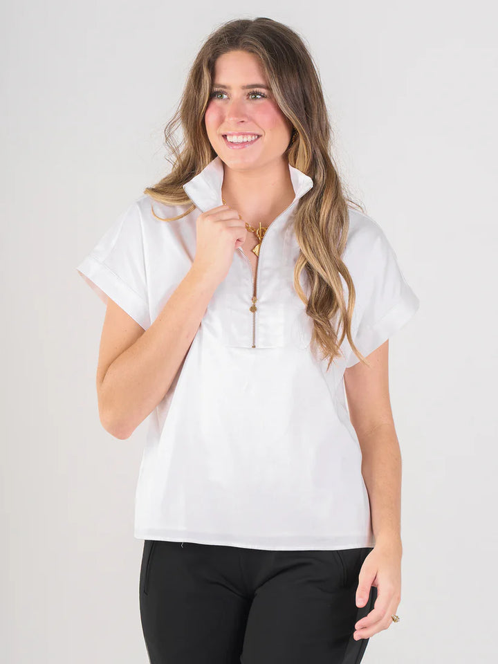 Emily McCarthy Poppy Pullover in White