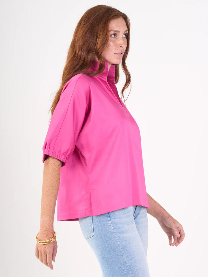 Emily Mccarthy Poppy Top in Fuchsia Fedora