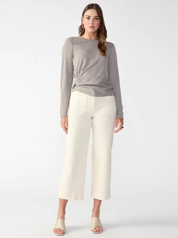 Sanctuary The Marine Standard Rise Crop Trouser Pant in French Vanilla