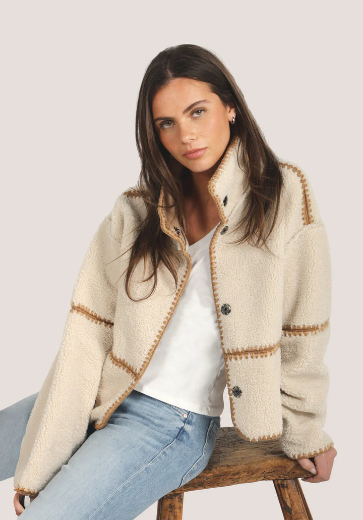 Dylan Casey Reversible Jacket in Teddy Brown