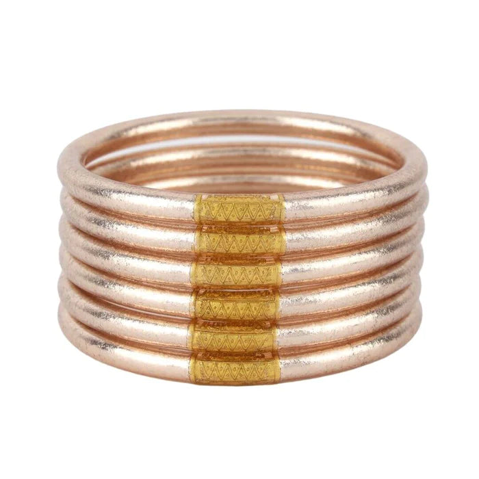 BuDhaGirl Champagne All Weather Bangles - Serenity Prayer