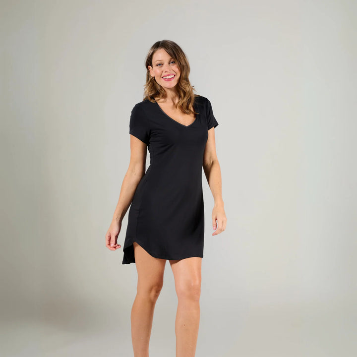Faceplant Dreams Bamboo® Claire Nightgown in Black