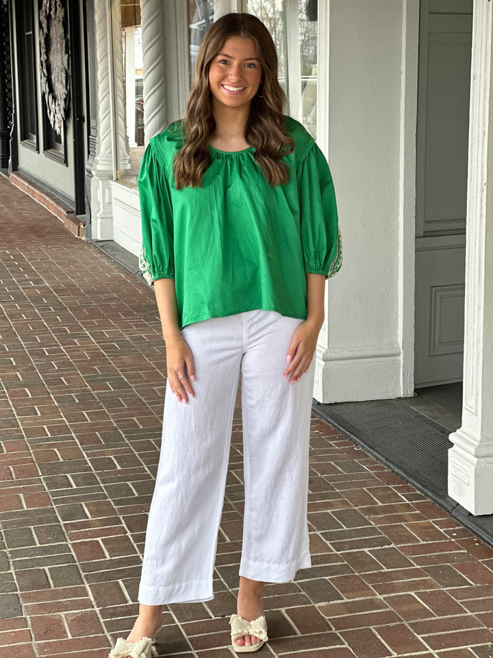 Emily Lovelock Green Nora Top