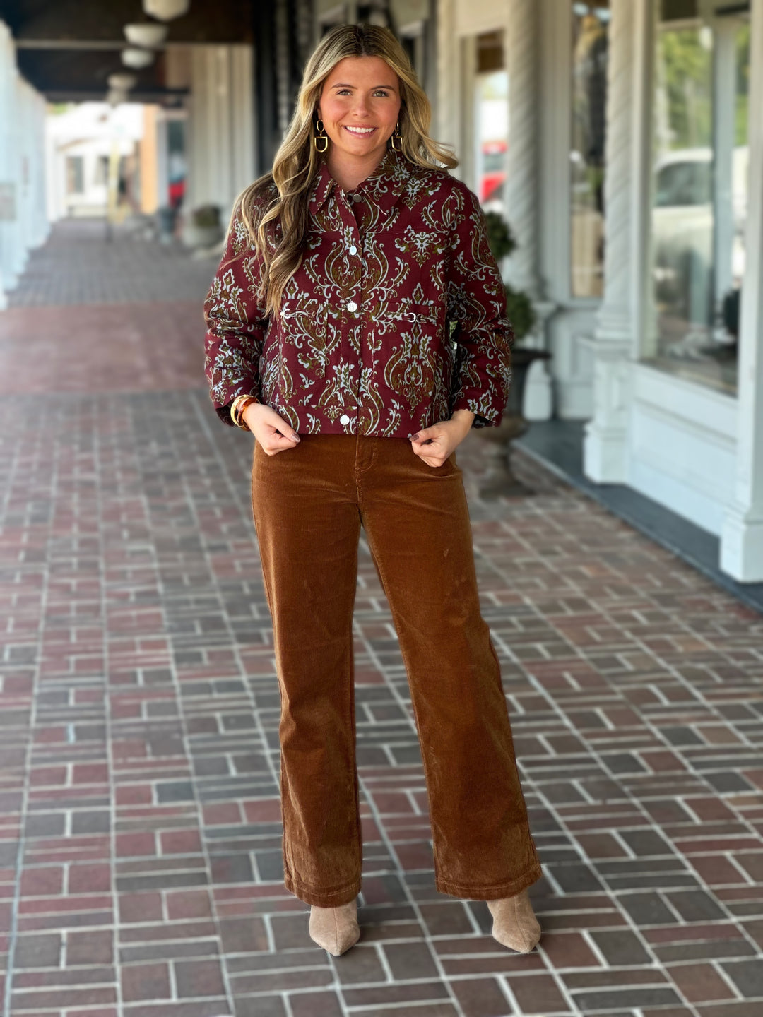 Just So Happens Burgundy Jacket