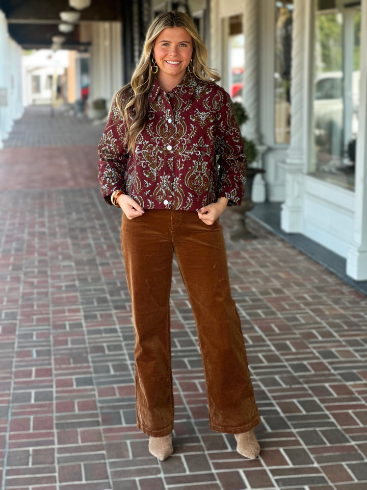 Just So Happens Burgundy Jacket