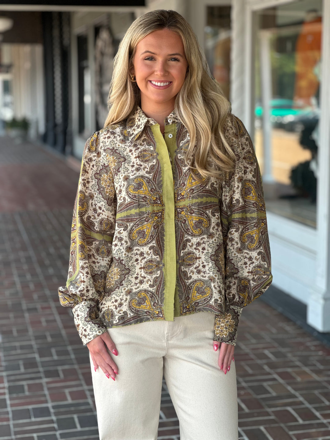 Love The Label Joie Top in Kaleidoscope Scarf Print