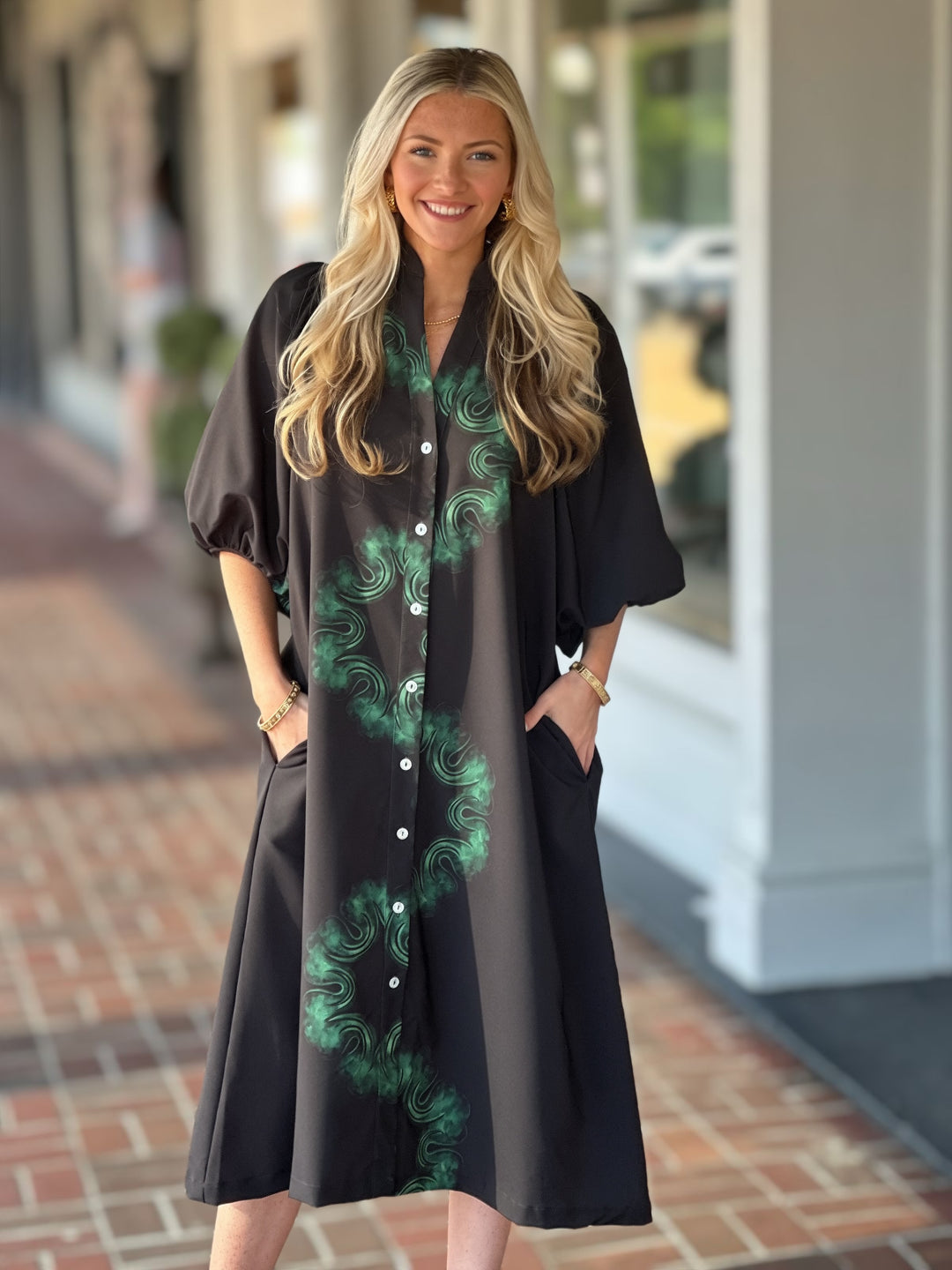 Lavi Angela Midi Dress in Green