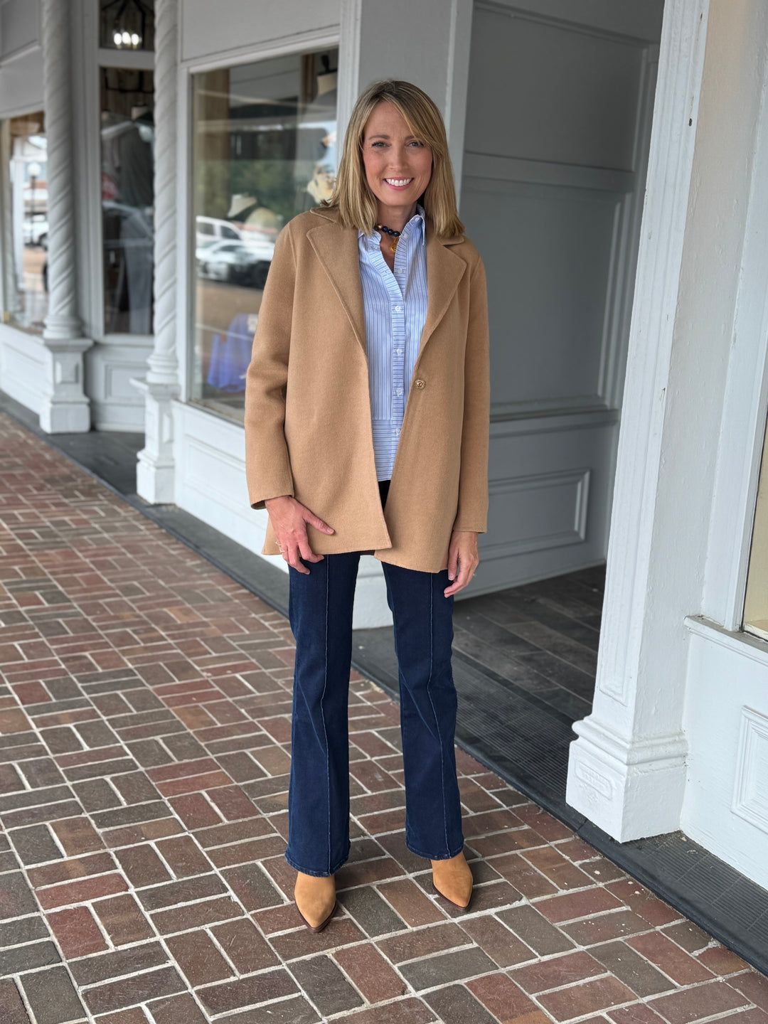Tyler Boe Shannon Car Coat in Camel