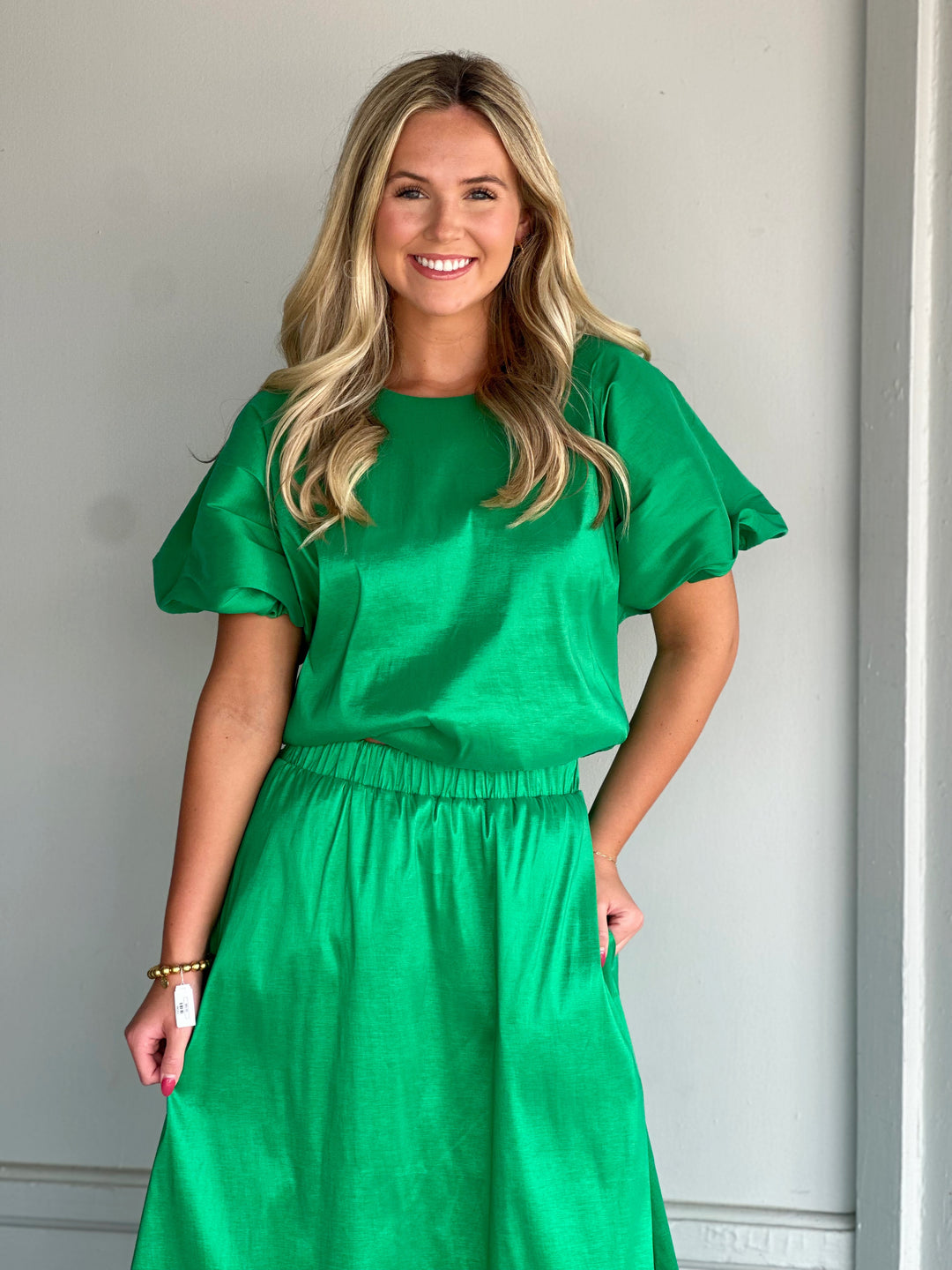 Adrienne Camdyn Top in Mardi Green