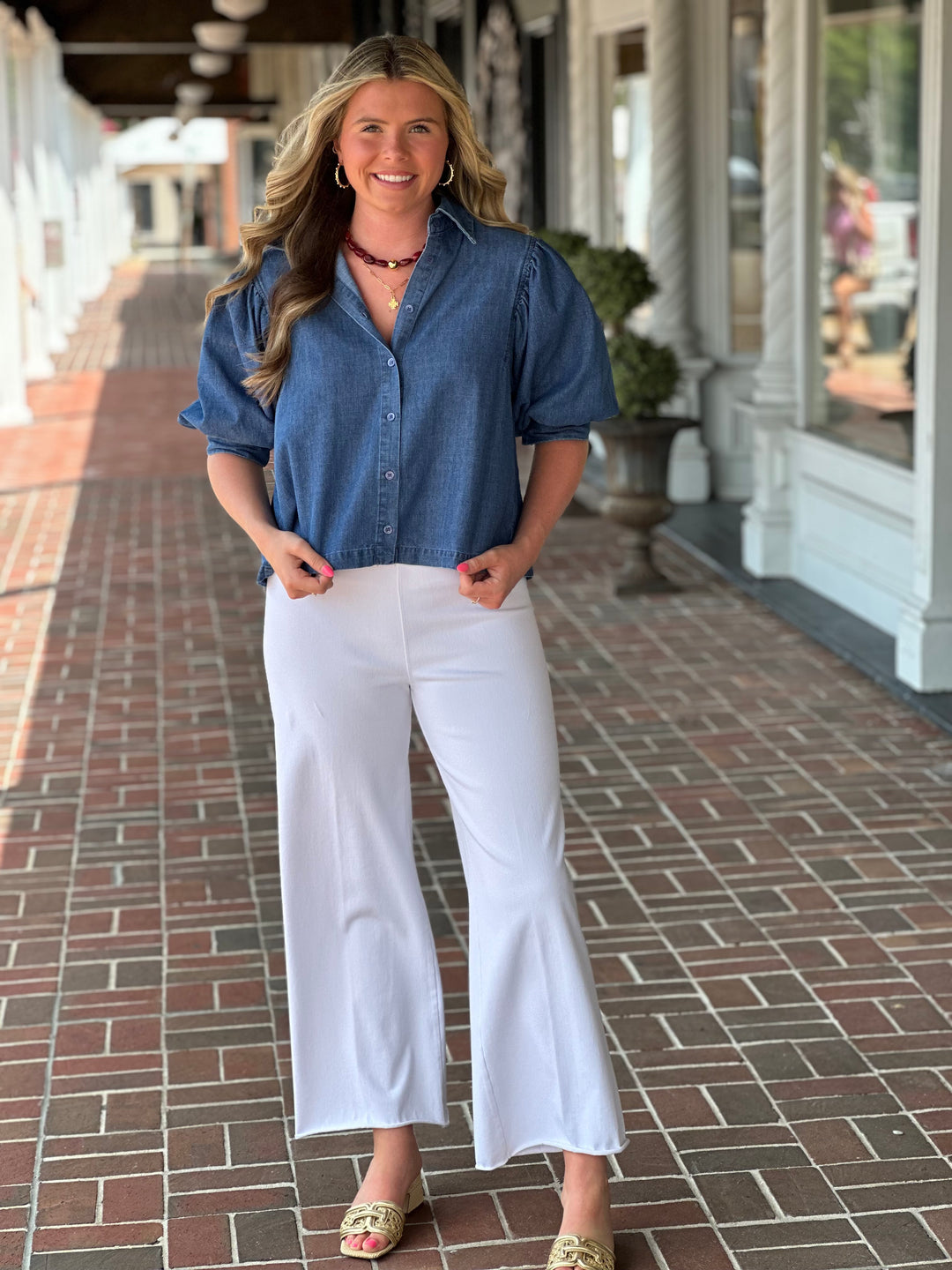 Anywhere You Go Denim Top