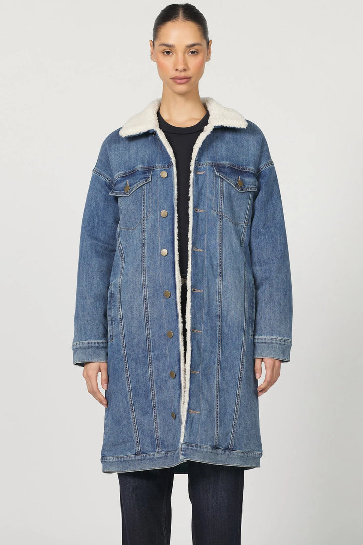 Dear John Dallas Long Jacket in Pool Wave