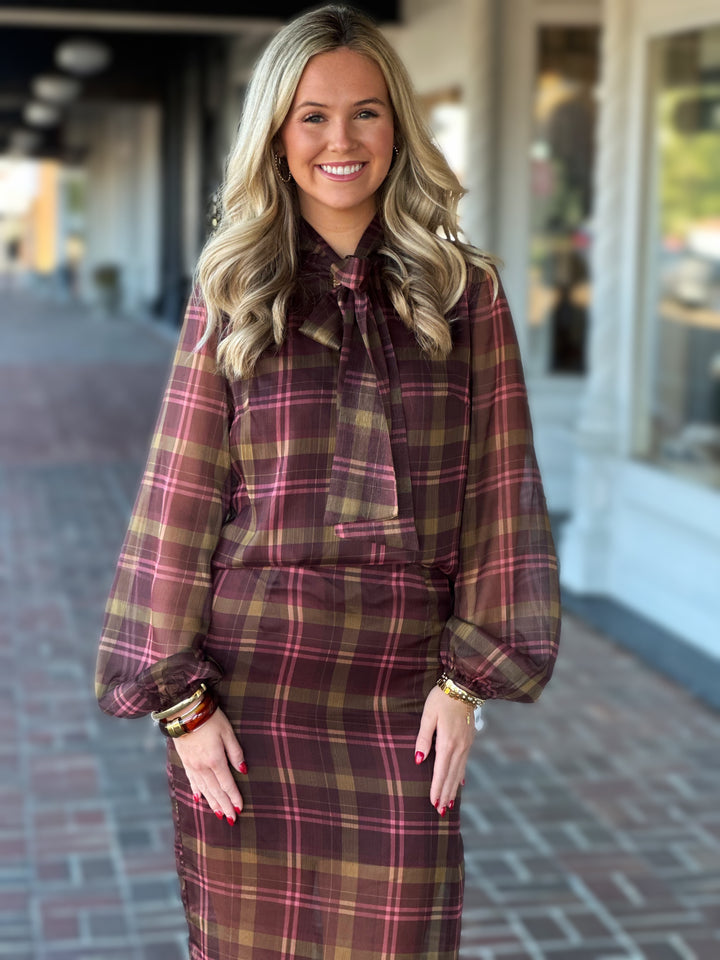 For Good Reason Plaid Top