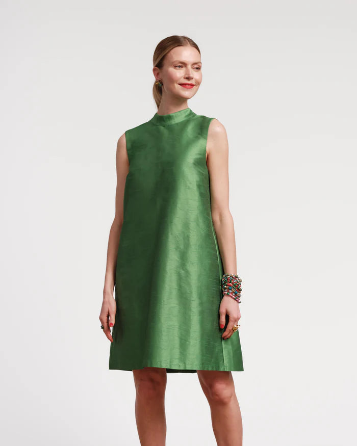 Frances Valentine Diplomat Sleeveless Mini Dress in Green