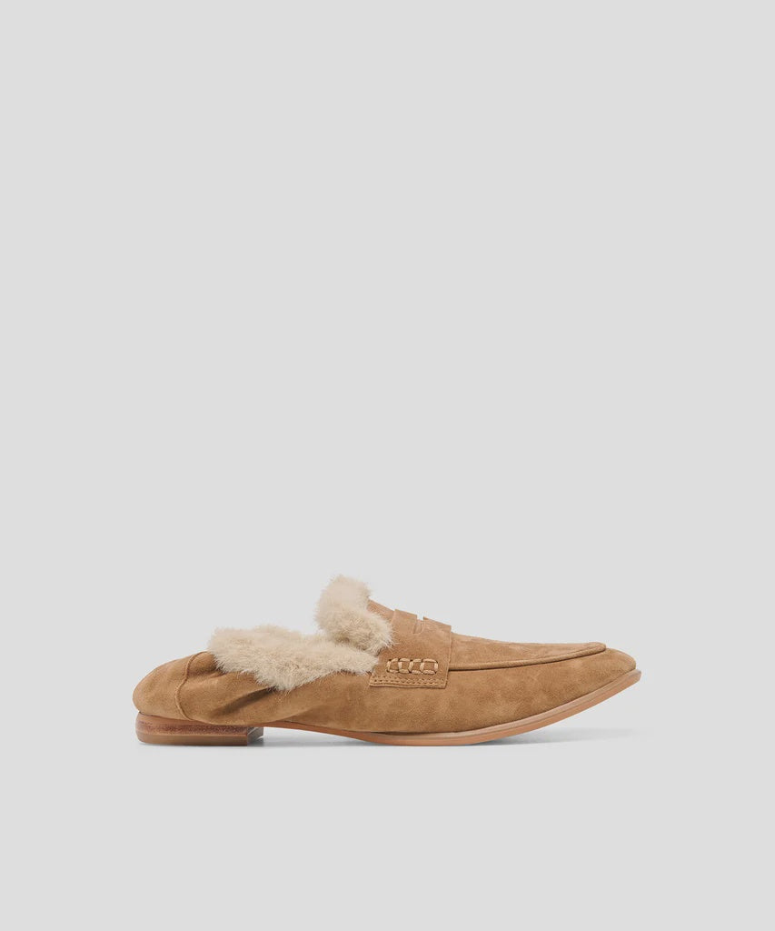 Dolce Vita Cloey Plush Loafers Light Brown Suede
