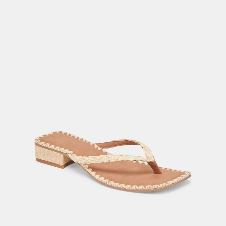 Dolce Vita Barty Sandals in Lt Natural Raffia