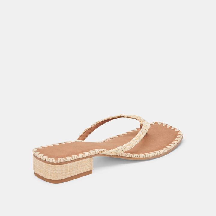 Dolce Vita Barty Sandals in Lt Natural Raffia