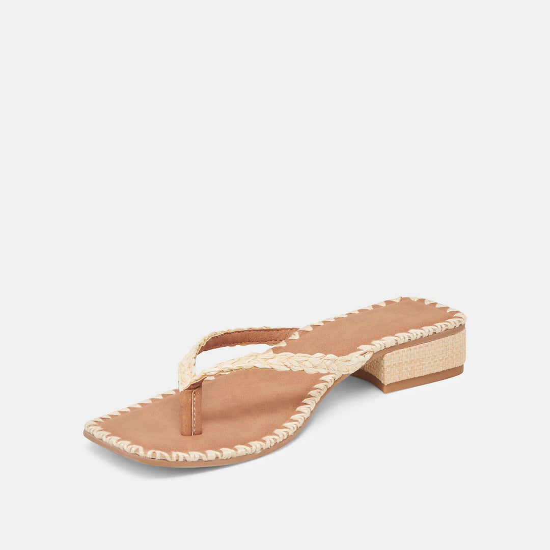 Dolce Vita Barty Sandals in Lt Natural Raffia