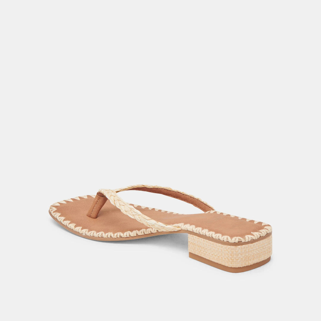 Dolce Vita Barty Sandals in Lt Natural Raffia