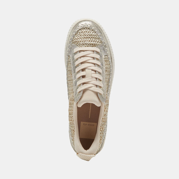 Dolce Vita Nicona Sneakers in Gold Woven