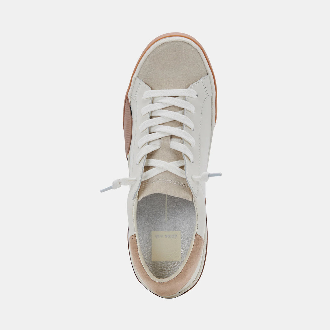Dolce Vita Zina Sneakers in White Tan Leather