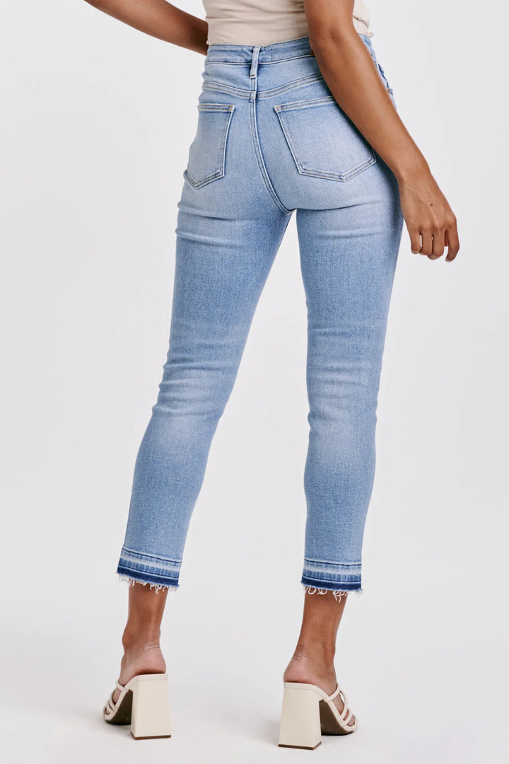 Dear John Stella Super High Rise Cropped Slim Straight Jean in East Bay