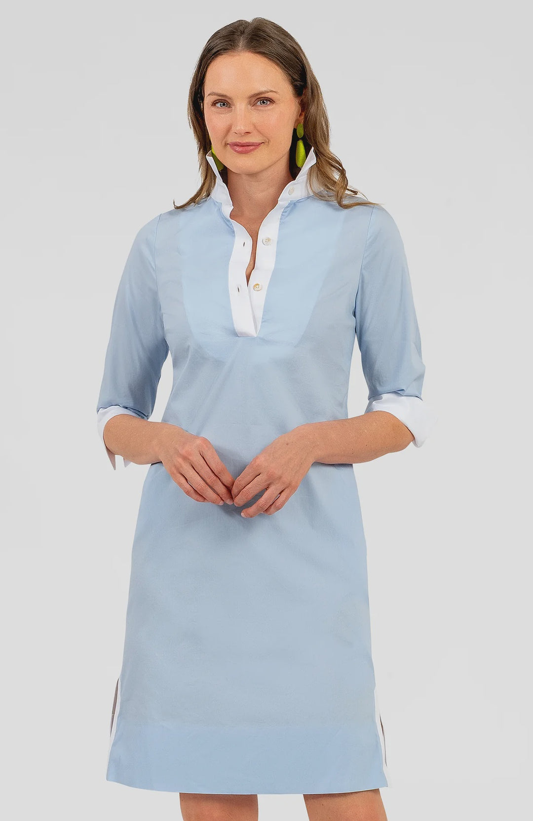 Gretchen Scott Shirt Tail Dress in Periwinkle