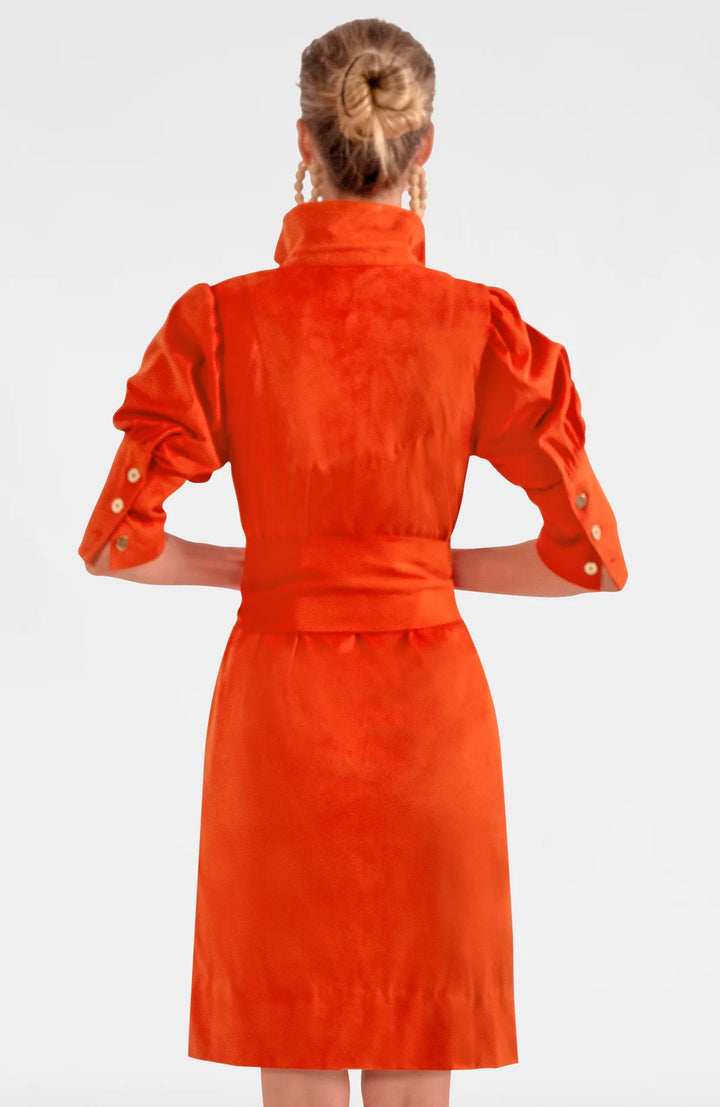 Gretchen Scott Swagger Dress Ultra Suede in Orange