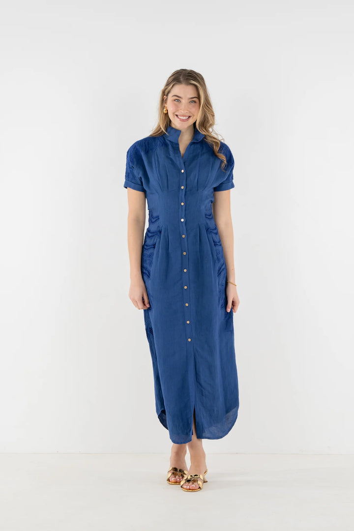 Emily Mccarthy Georgia Dress in Midnight Jaipur