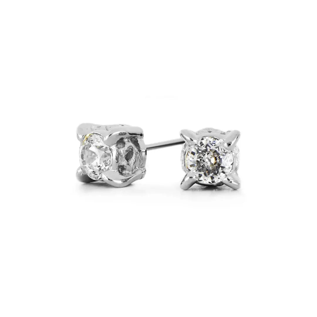 John Medeiros Silver Diamante - 1.5 Carat Stud Earrings
