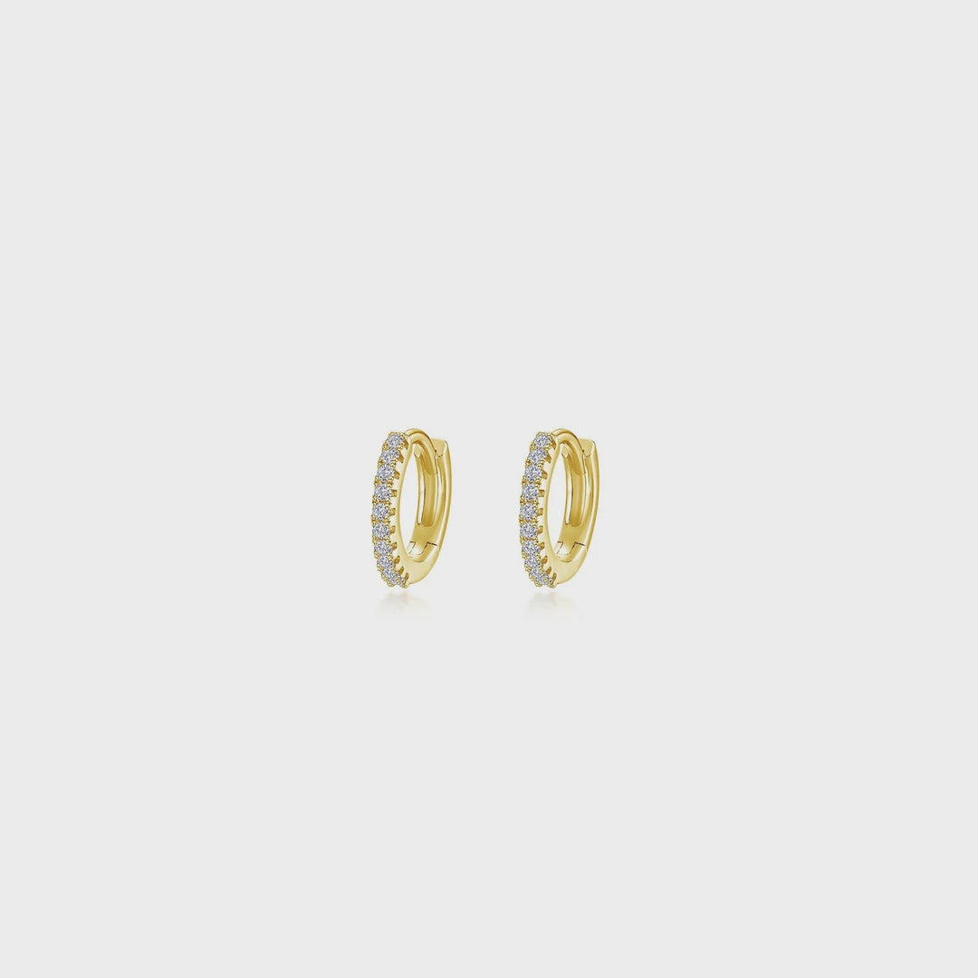 Lafonn Gold 10mm Huggie Hoop Earrings