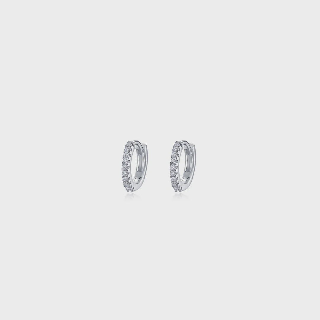 Lafonn Silver 10mm Huggie Hoop Earrings