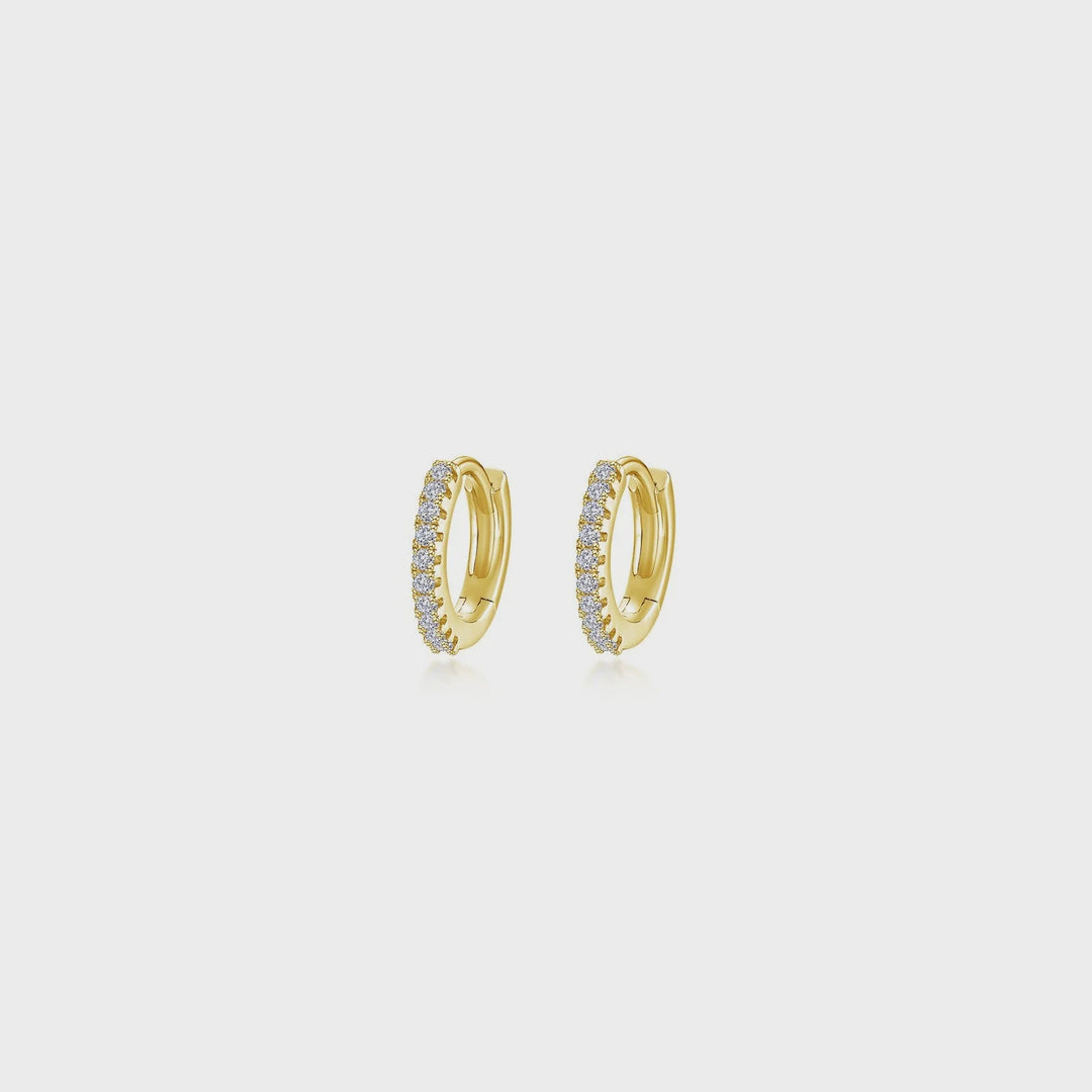 Lafonn Gold 11mm Huggie Hoop Earrings