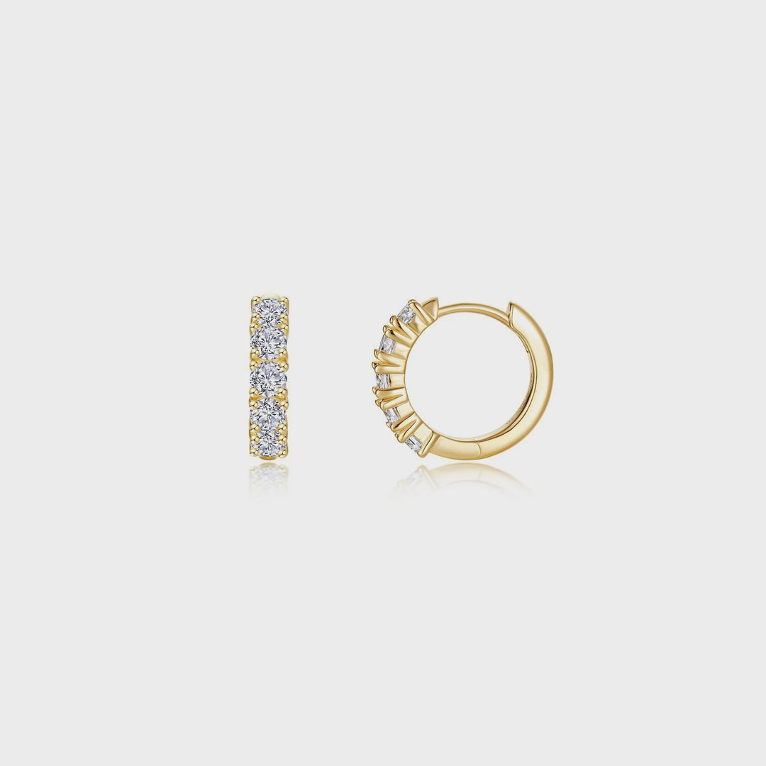 Lafonn Gold Bella Huggie Earrings