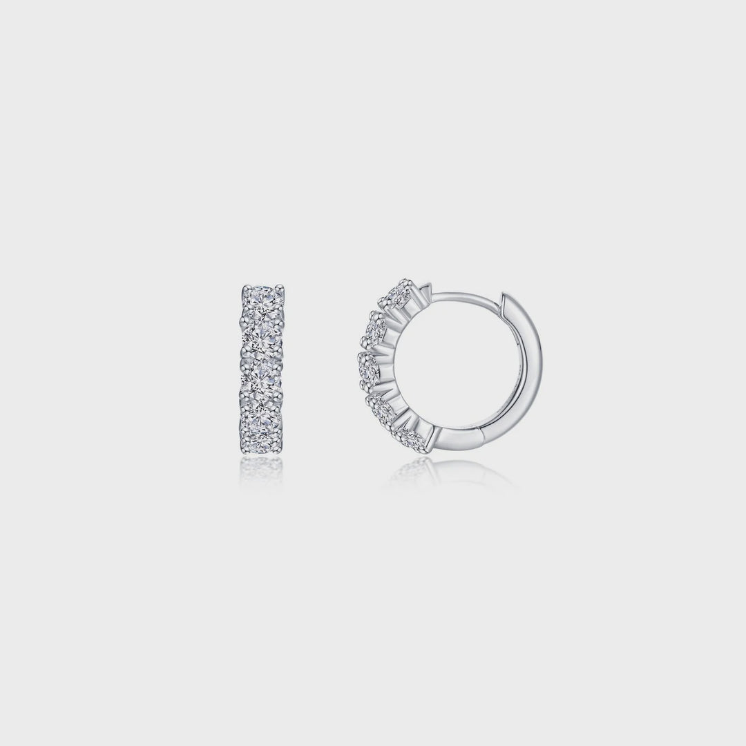 Lafonn Silver Clara Huggie Earrings
