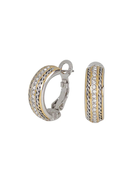 John Medeiros Briolette Pavé Hoop Earrings