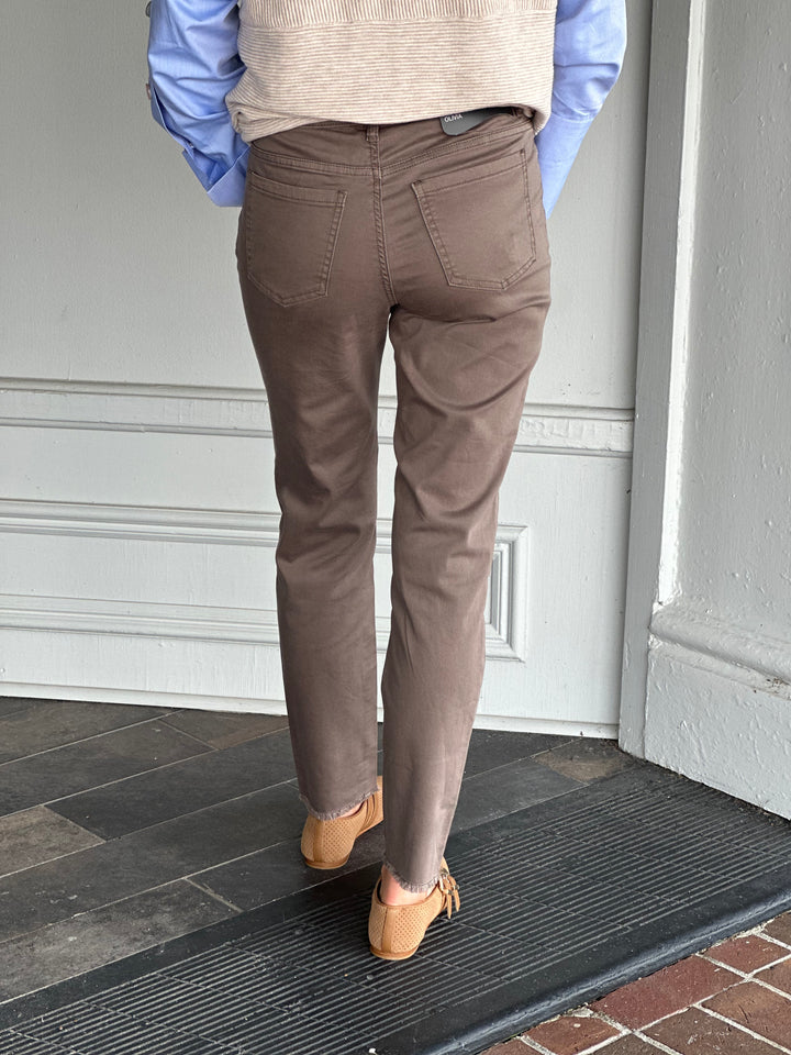 French Dressing Olivia Slim Ankle Jeans in Taupe
