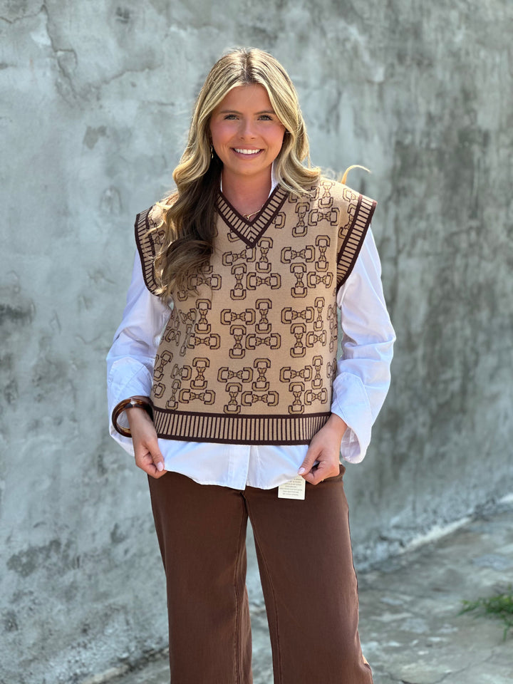 Have It All Brown Bow Sleeveless Sweater
