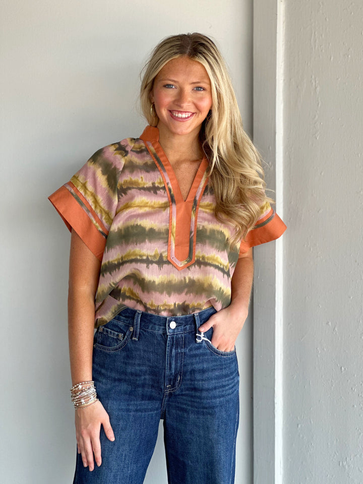 Short Sleeve Printed Top