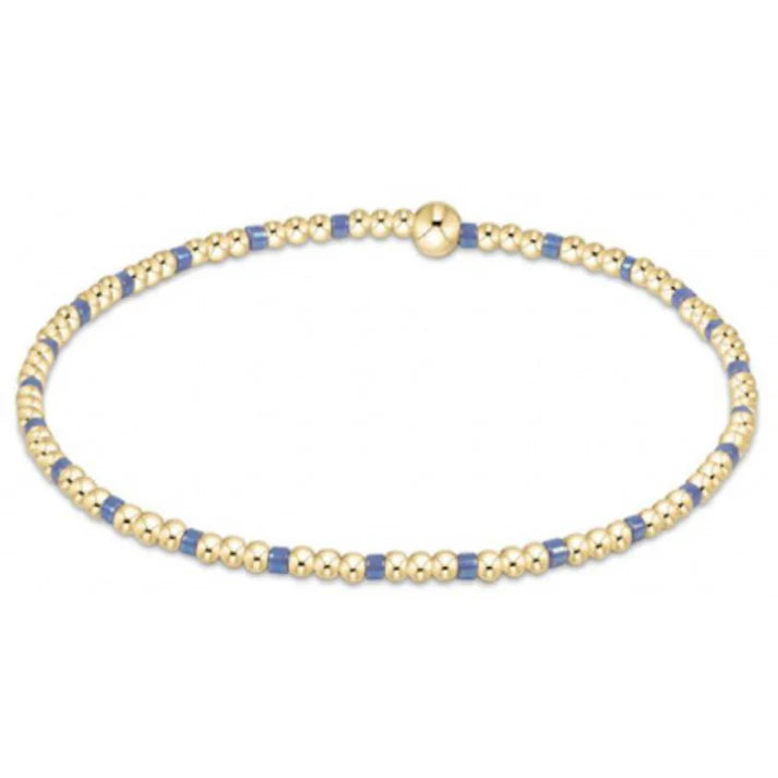 Enewton Egirl Hope Sincerity Pattern 2mm Bead Bracelet- Bright Blue