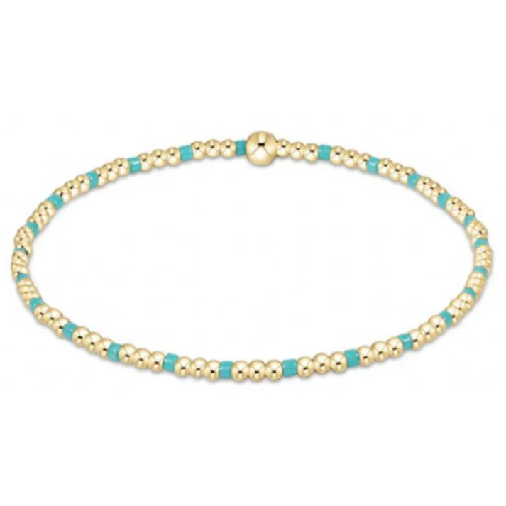 Enewton Egirl Hope Sincerity Pattern 2mm Bead Bracelet- Turquoise