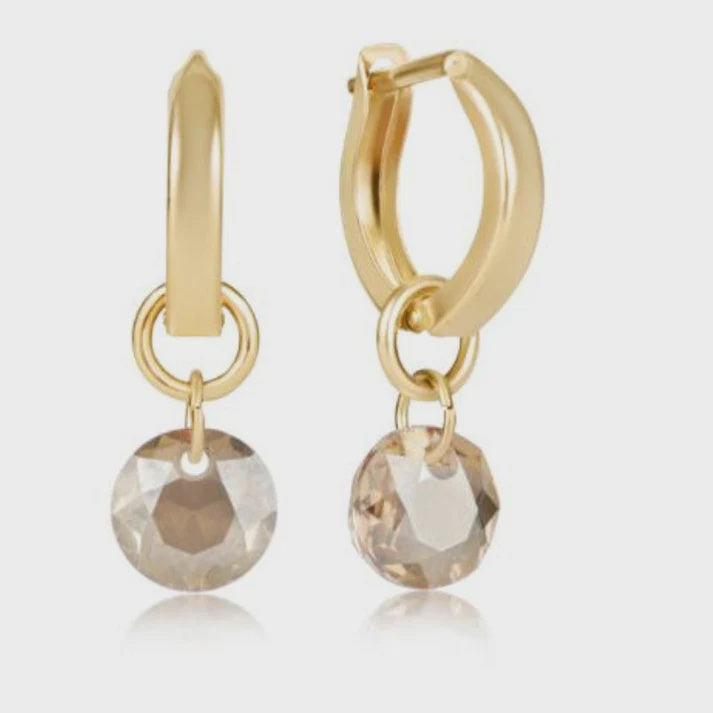 enewton Huggie Gold 0.5" Hoop - Reflection Small Charm - 11