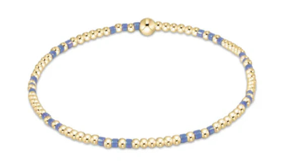 Enewton Hope Joy Pattern 2mm Bead Bracelet- Bright Blue