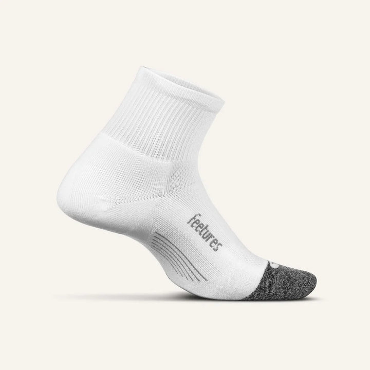 Feetures Elite Ultra Light Quarter Sock in White