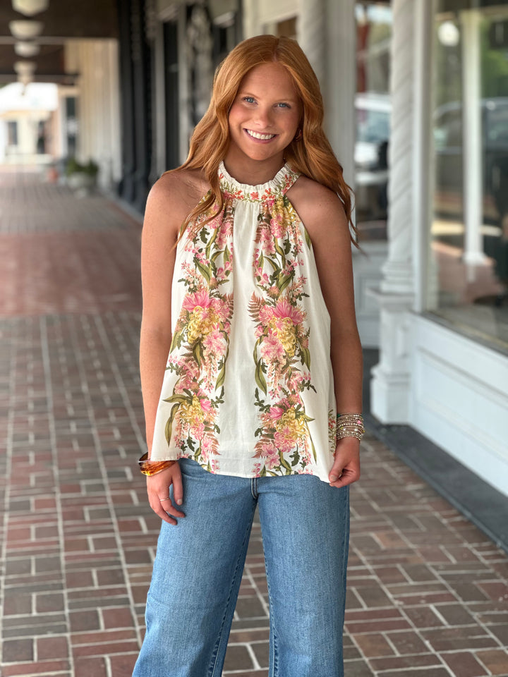 Perfect Timing Ivory Floral Top