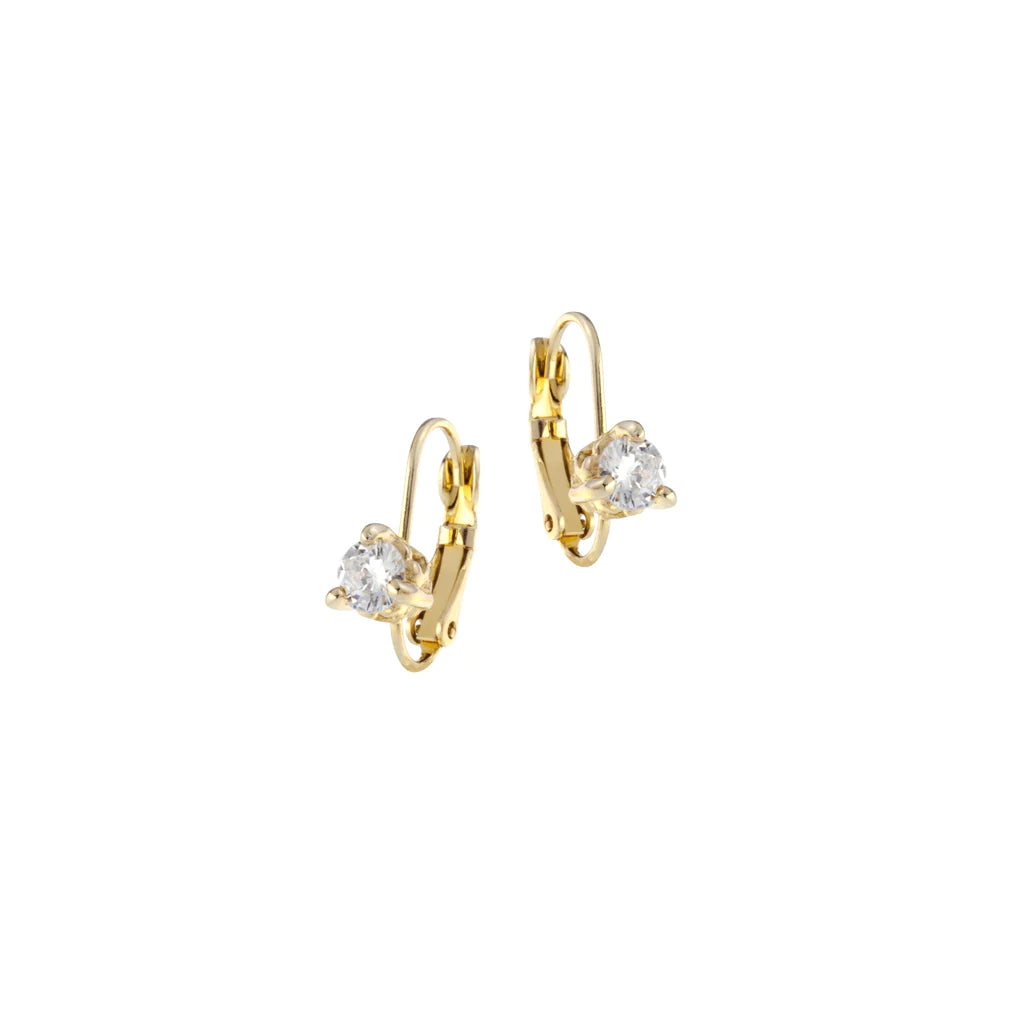 John Medeiros Beijos Collection - 5mm Prong Set Earrings in Gold