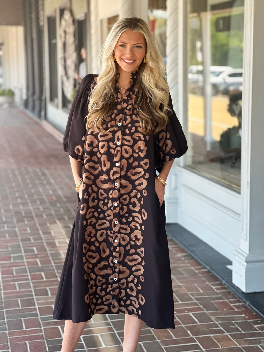 Lavi Angela Midi Dress in Brown